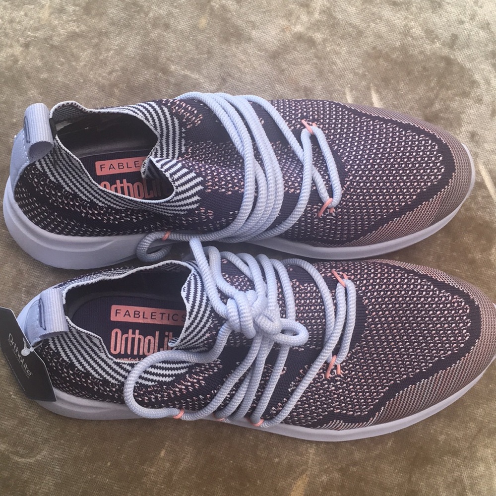 Fabletics Studio Sneaker Powder Blue with Peach